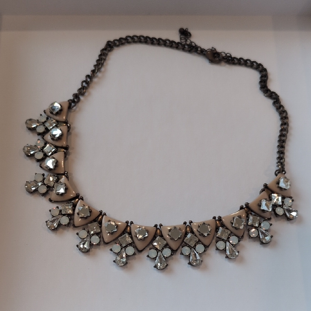Joe Fresh Silver and Cream Statement Necklace